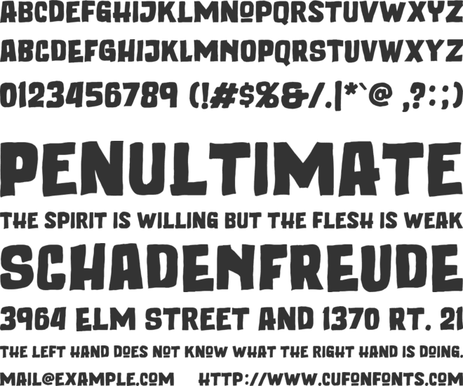 Hidden Coast font preview
