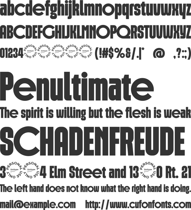 Amover Bold Geometric Font font preview