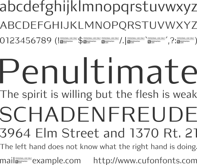 Luvian Trial font preview