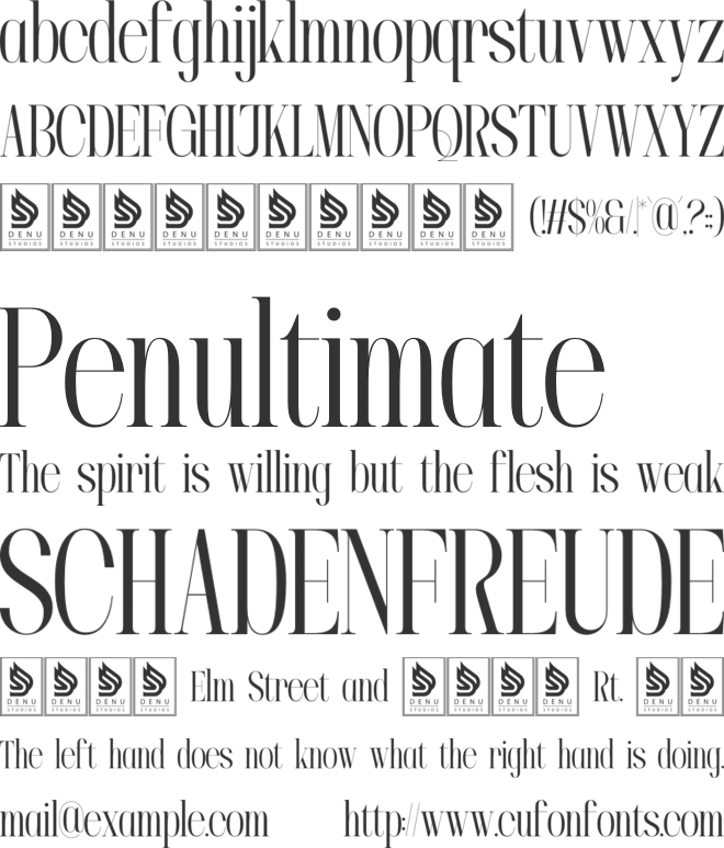 Lequano font preview