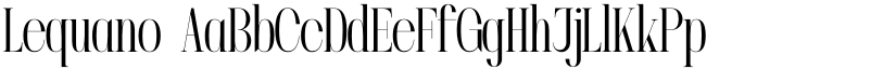Lequano font
