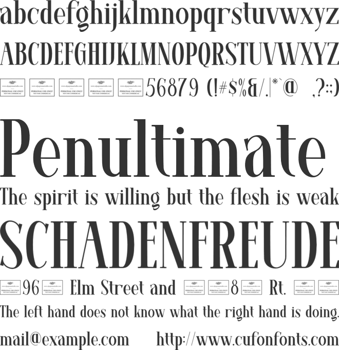 Mavero Free font preview