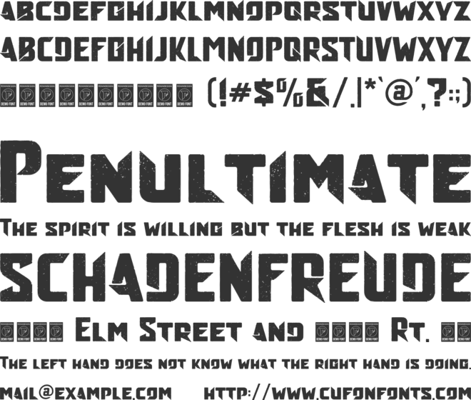 Ironspace font preview