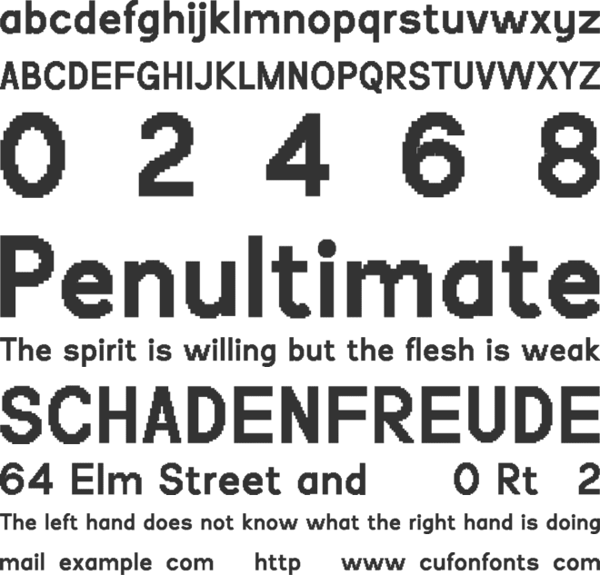 Cuano Free font preview