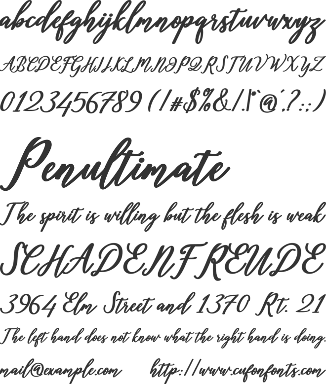 Diantha font preview