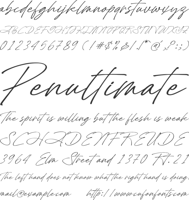 Autograph Westhelin font preview