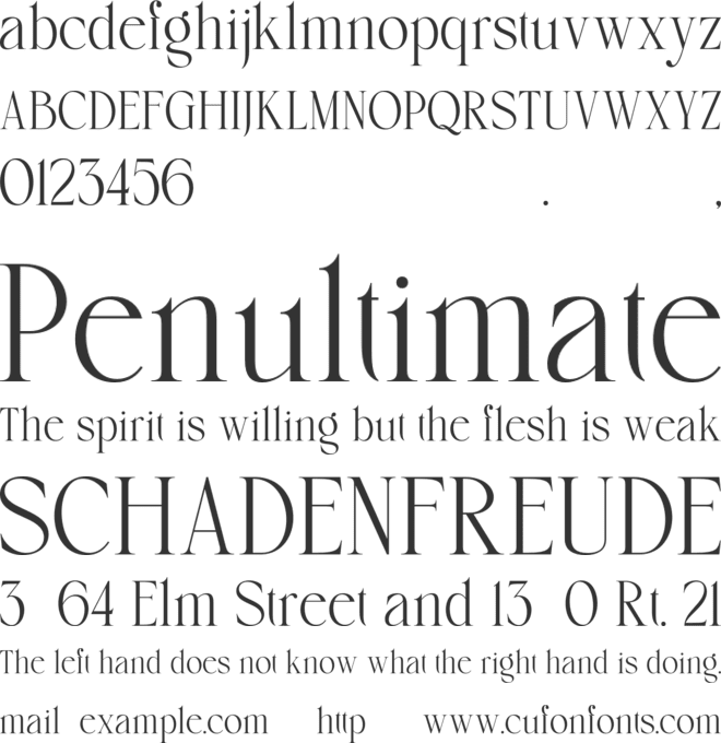Arimels font preview