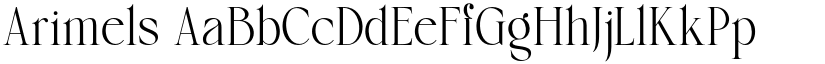 Arimels font