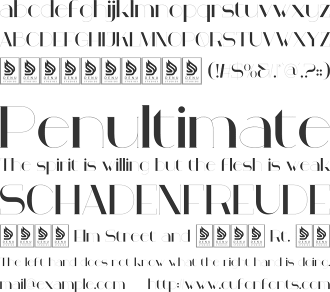 Curlovia font preview