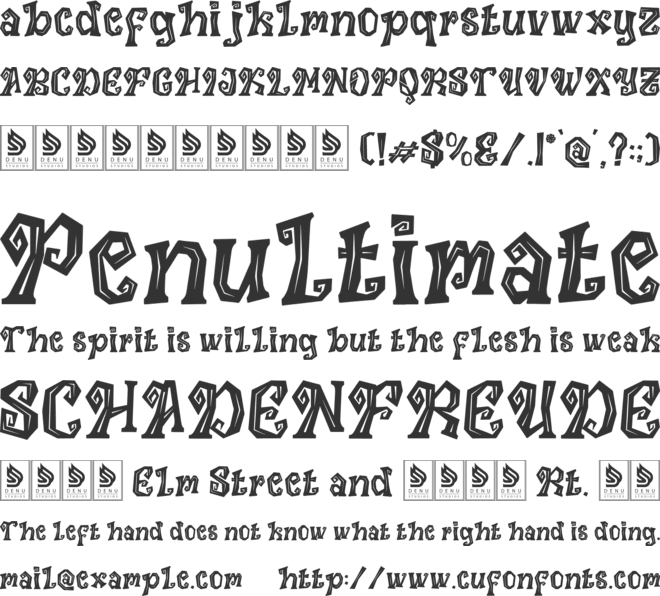 Keramat font preview