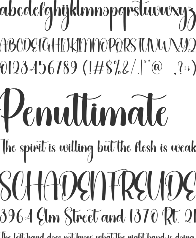 Patriotic font preview
