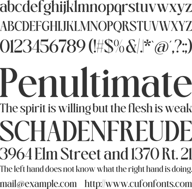 Markello font preview