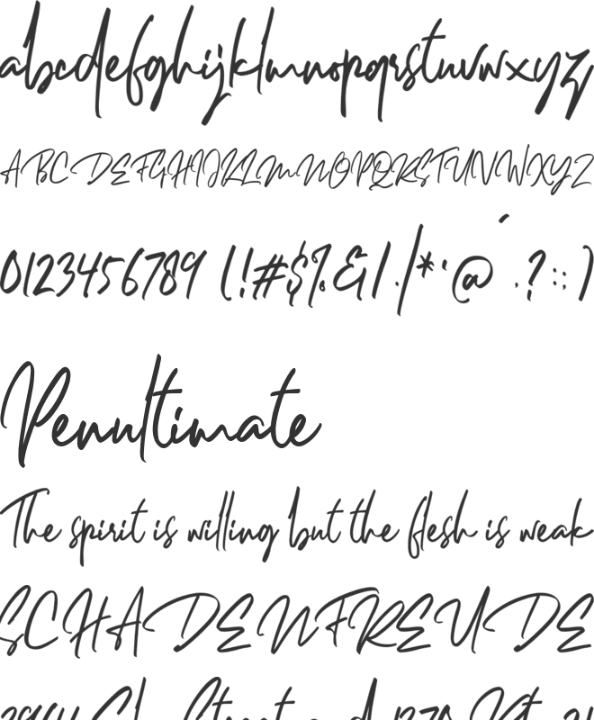 Dellamonde font preview