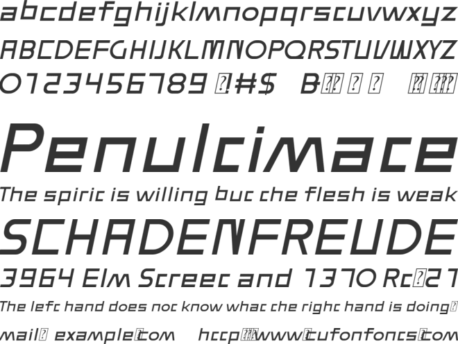wmxyo Supa Trial font preview