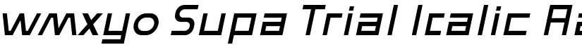 wmxyo Supa Trial font download