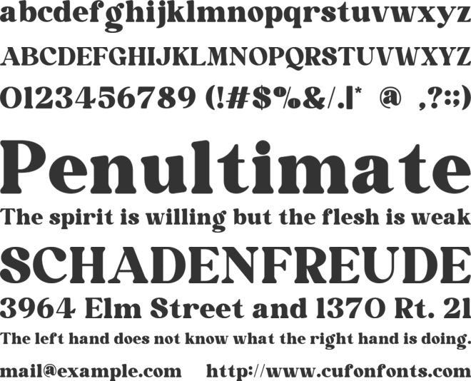 Bolstia font preview