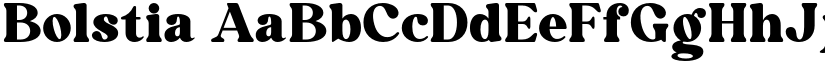 Bolstia font