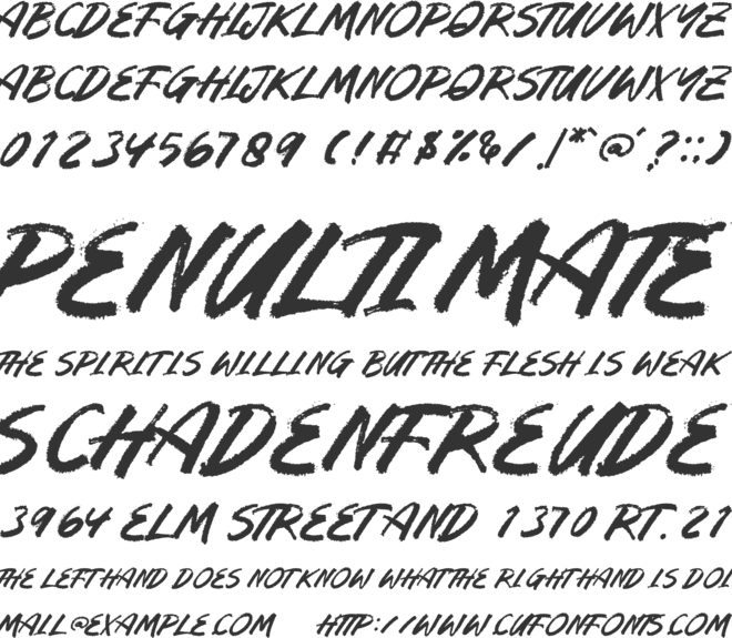 Hanor Dhams font preview
