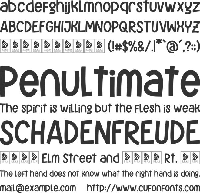 Gloomi Squish font preview