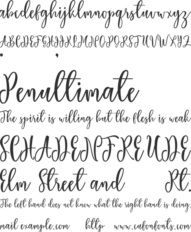Sallat free font preview