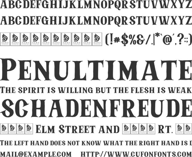 Sliced Phantom font preview