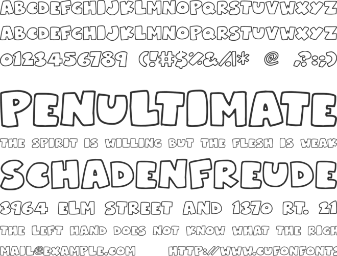 Superchunky font preview