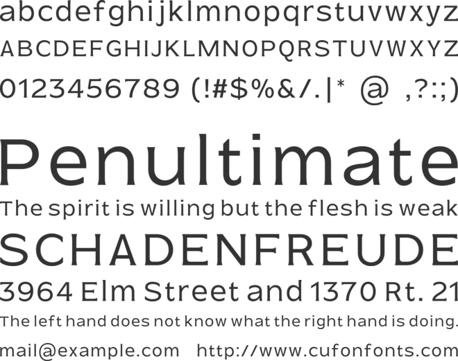 Kineks Text Trial font preview