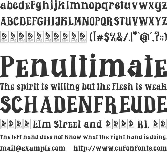 Vespera Mind font preview