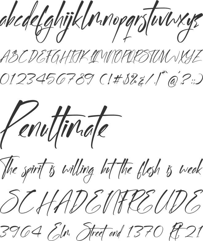 Ballersin Chyntia font preview