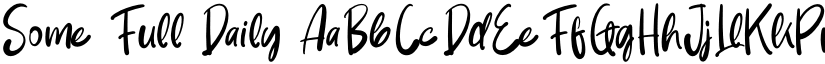 Some Full Daily font