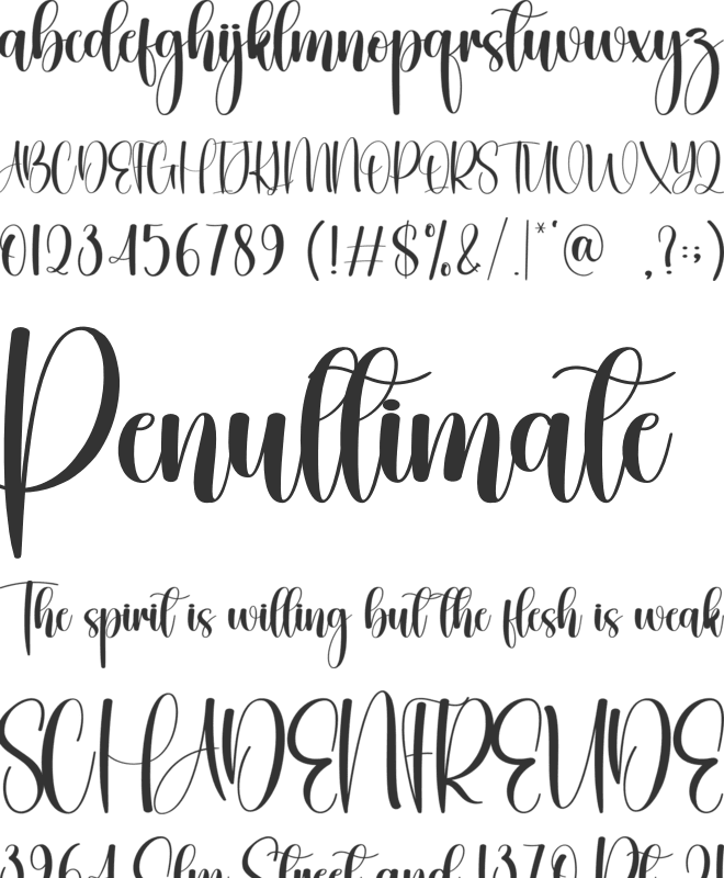 Autumn font preview
