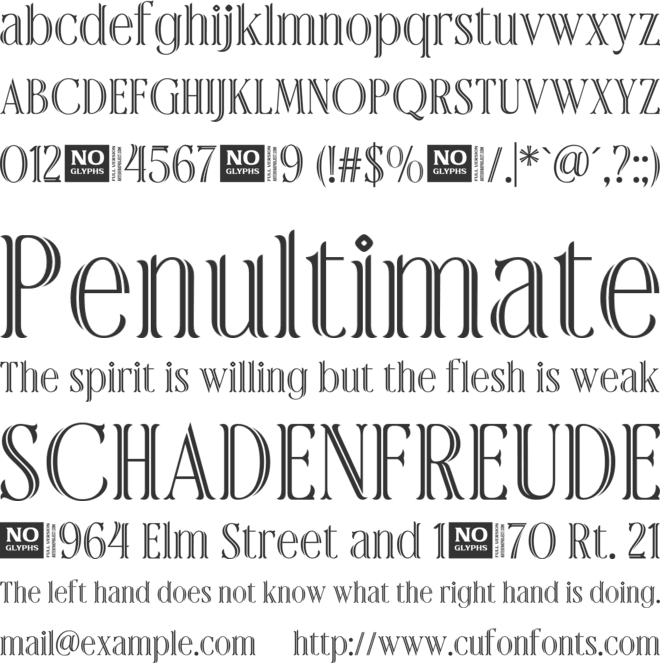 Rainhalf font preview