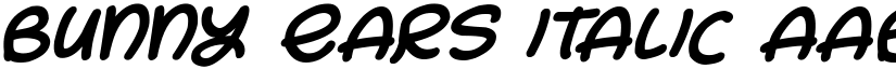 Bunny Ears Italic font