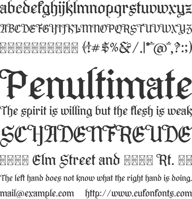 Bavides font preview