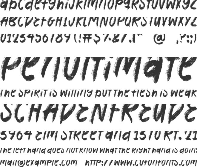 Quick Picks font preview