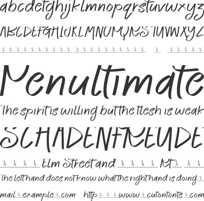 Red Bicycle font preview