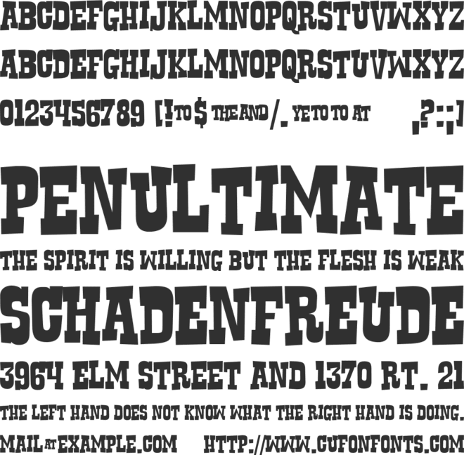 Rustler font preview