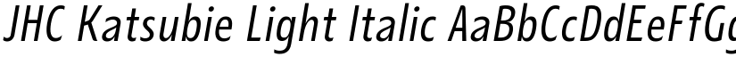 JHC Katsubie Light Italic font