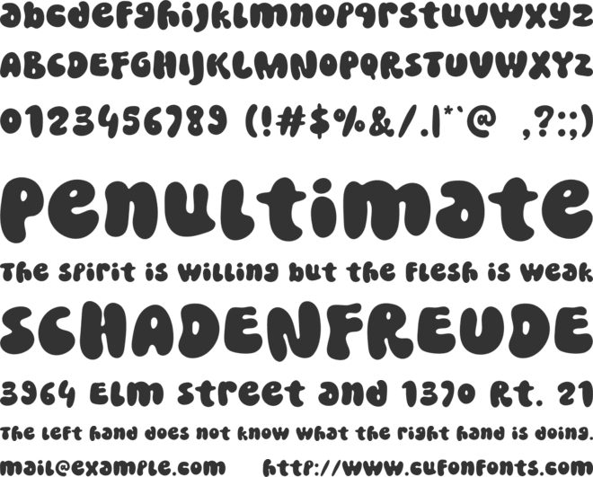 Bubble Stone font preview