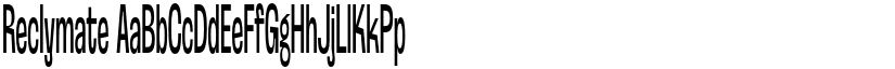 Reclymate font