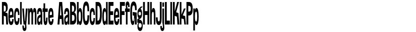 Reclymate font