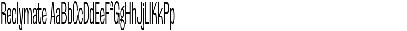 Reclymate font