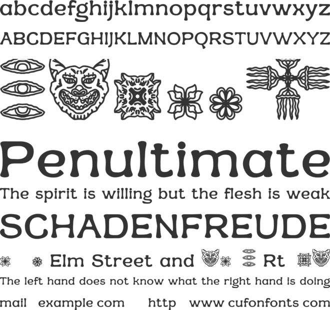 La paneru font preview