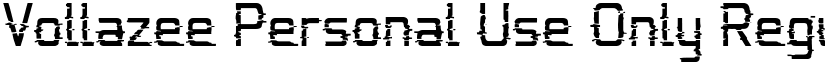 Vollazee Personal Use Only font download