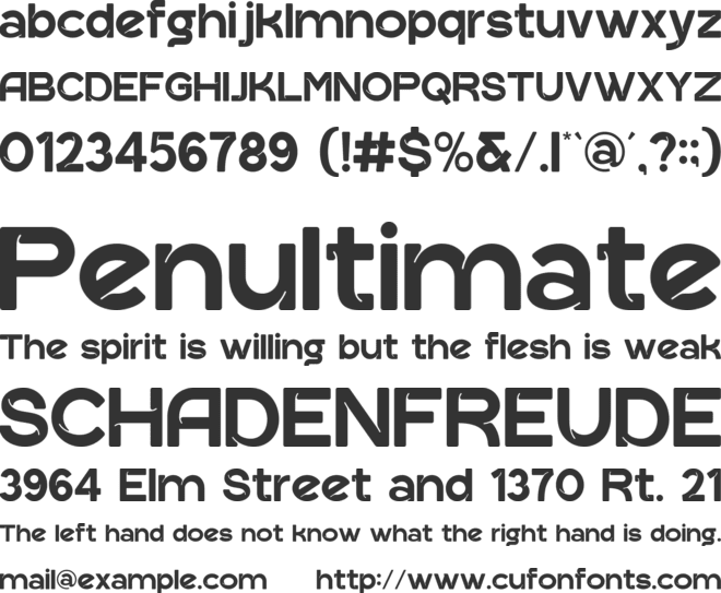 Poolary font preview