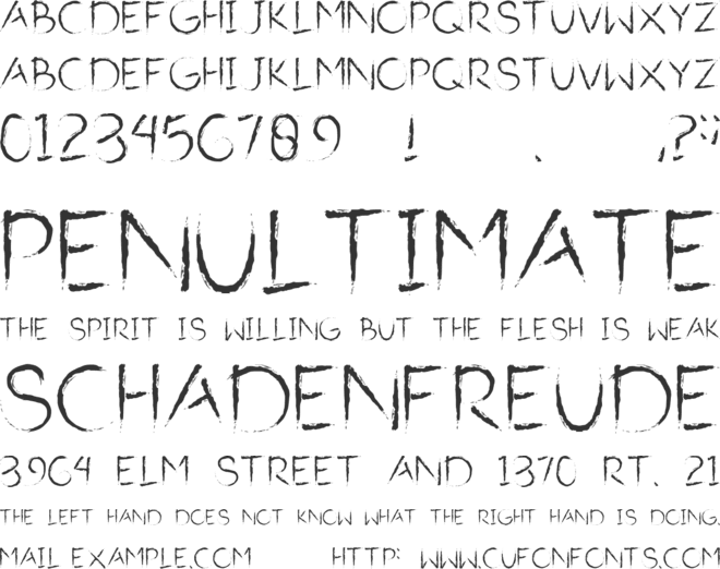 Think Real font preview