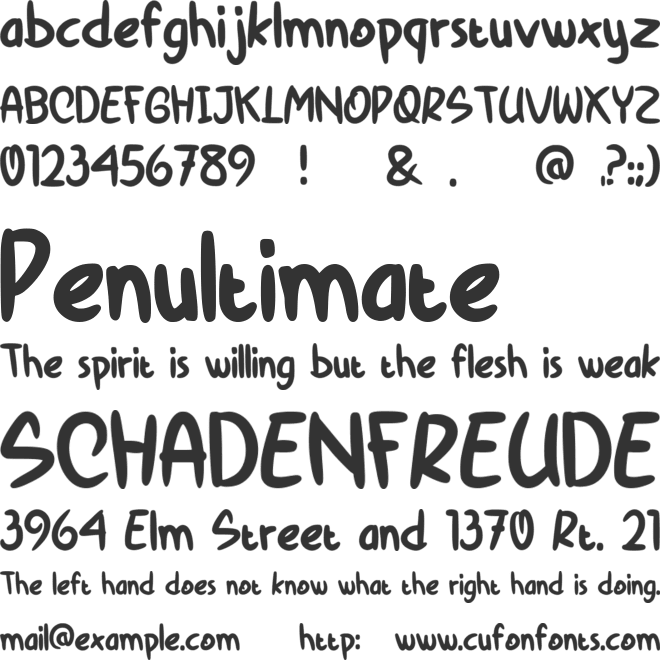 Baby Food font preview