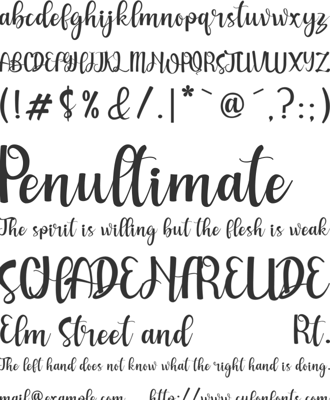 Sweet Girls - font preview