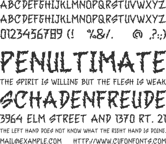 Vexmour font preview