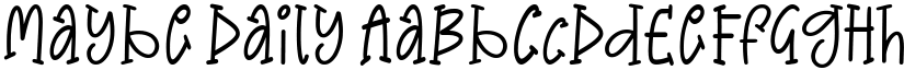 Maybe Daily font download